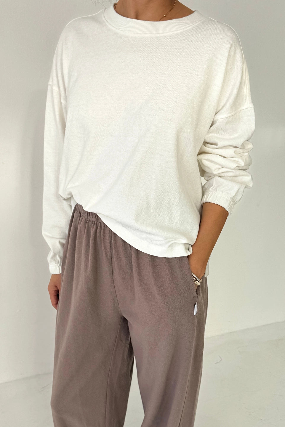 Naturelle Long Sleeve Heavyweight Cotton Tee