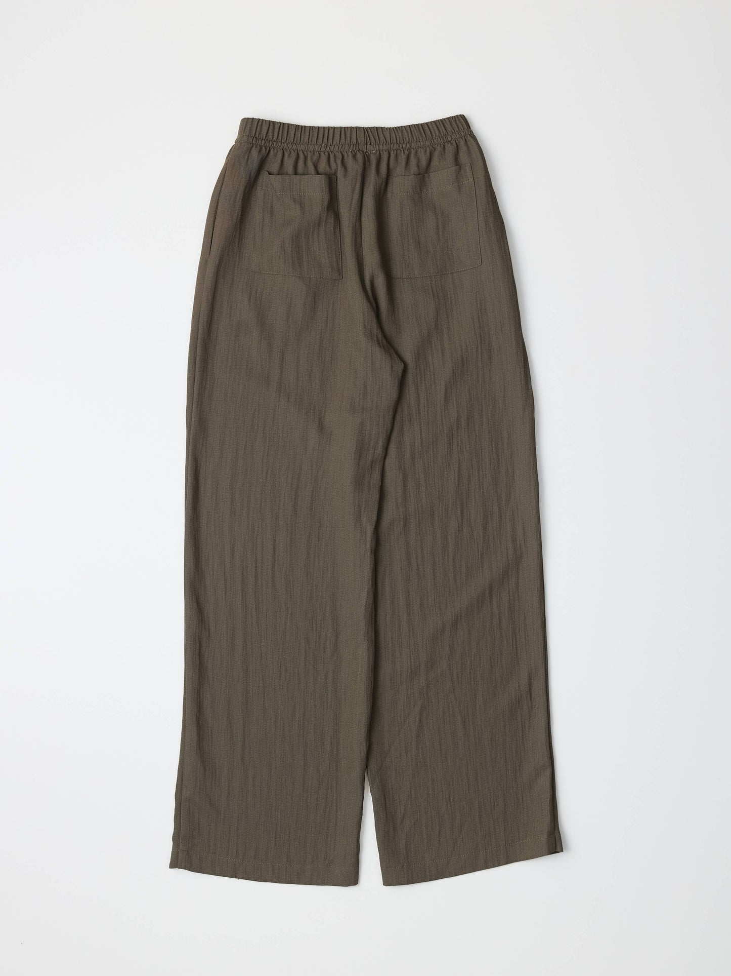 Wide Leg Crinkled Drawstring Pant