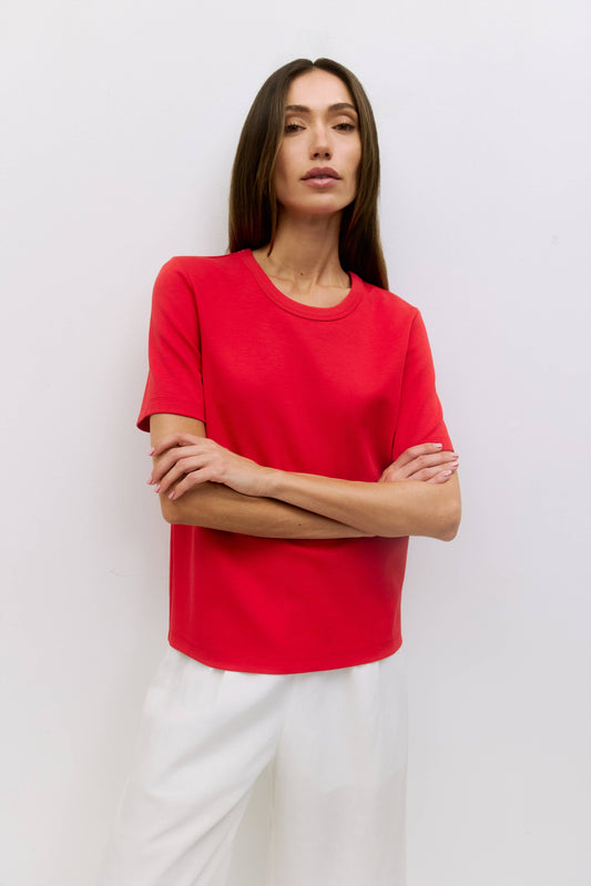 Red Soft Short Sleeve Jersey T-Shirt