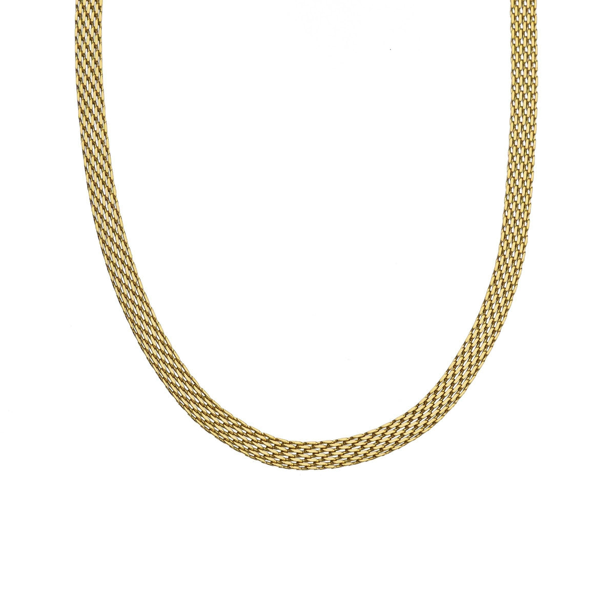 18K Gold Braided Necklace