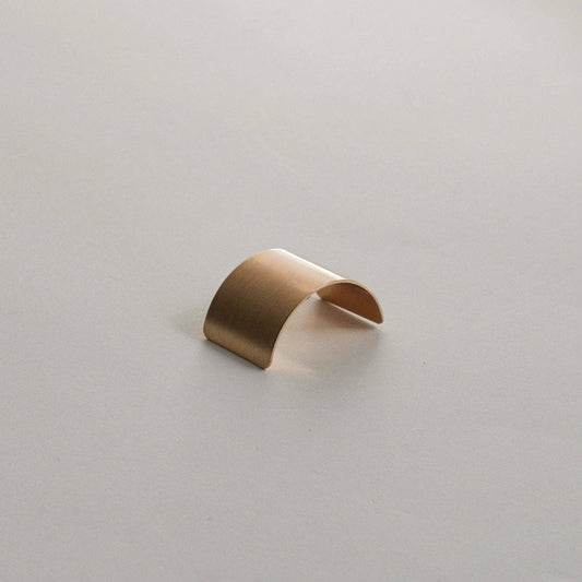 Gold Metal Rectangular Hair Ponytail Cuff Stick