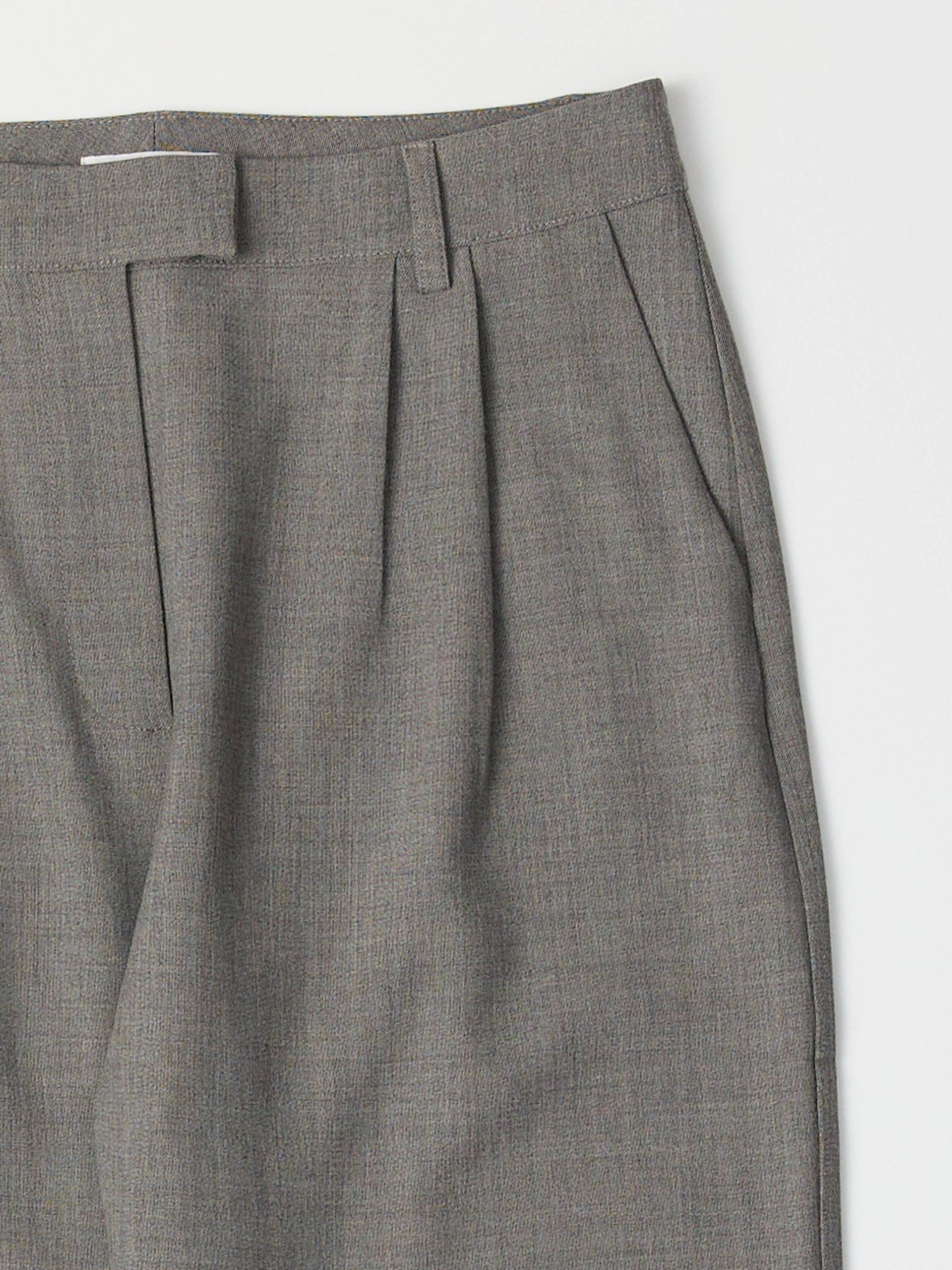 Charcoal Pleated Straight Leg Trouser