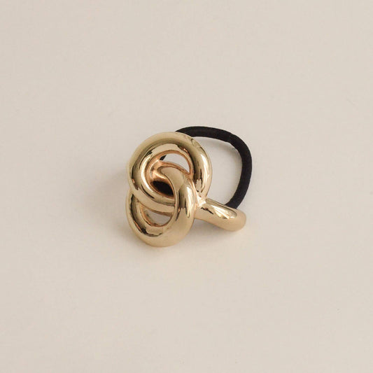 Gold Eternal Loop Ponytail Hair Tie