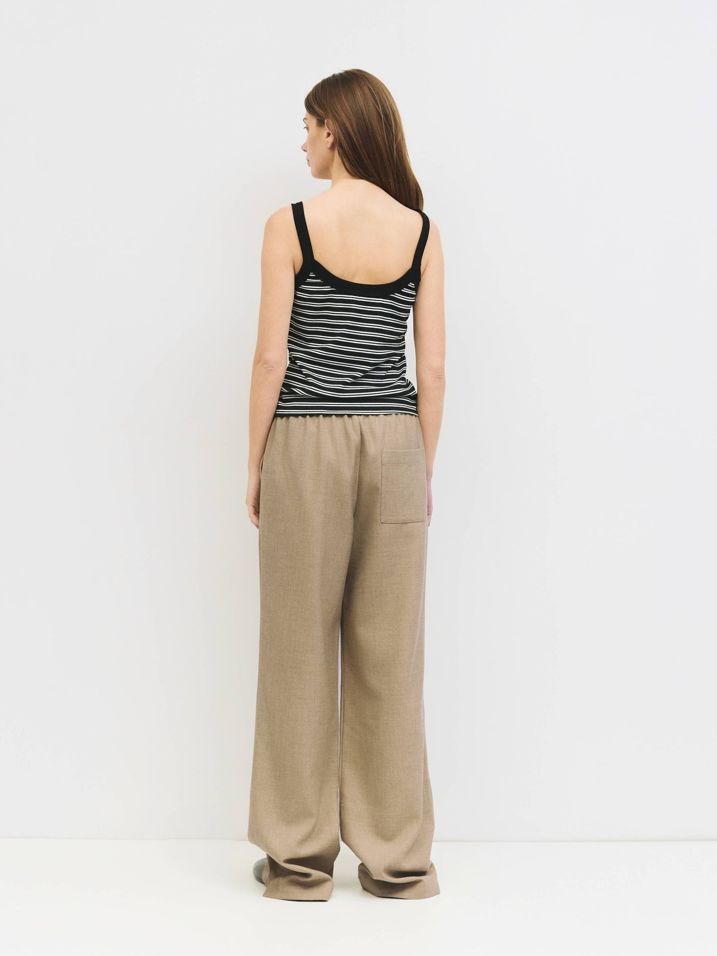 Pull-On Wide Leg Trouser Pant