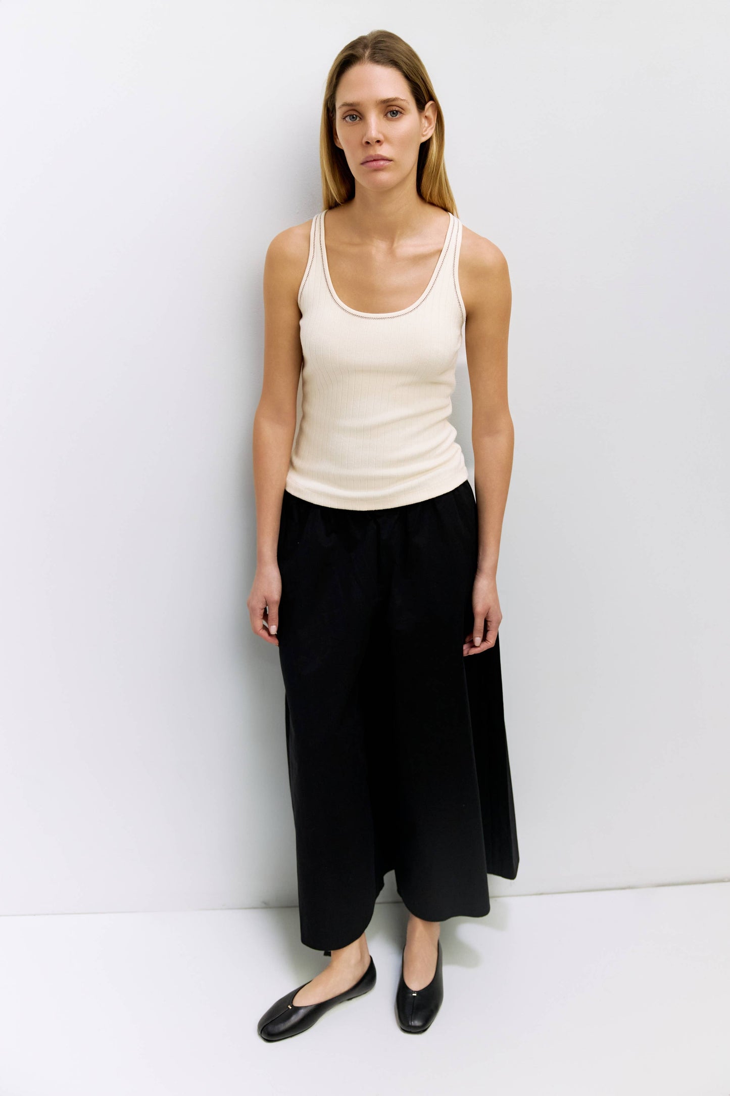 Ribbed Scoop Knit Tank Top