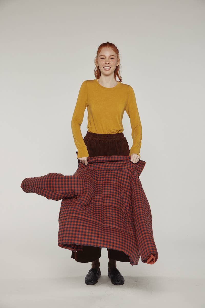 Gingham Puffer Jacket