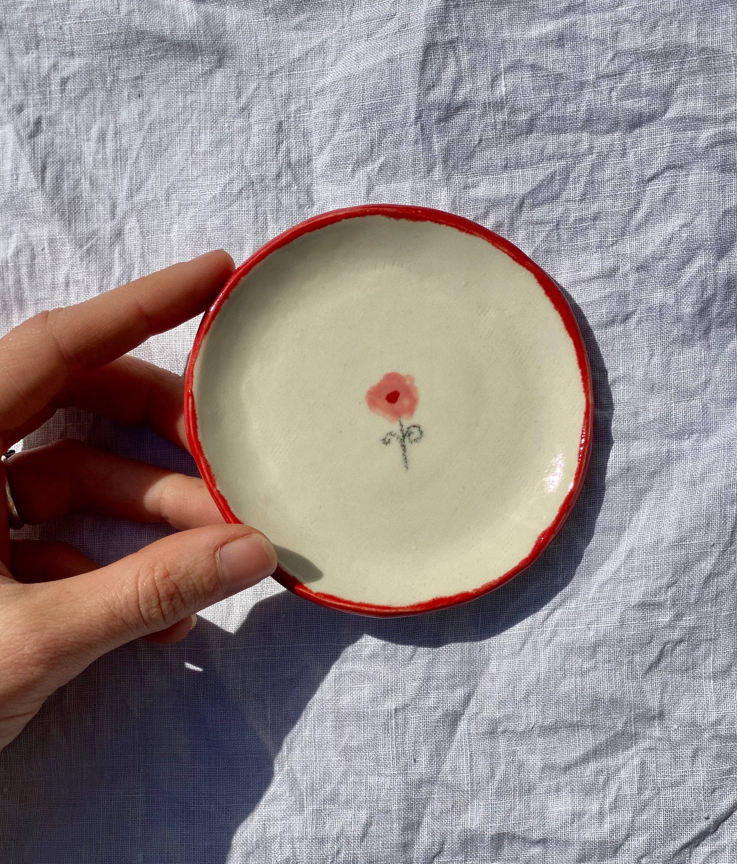 Handmade Ceramic Hyacinth Ring Dish