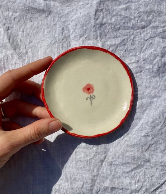 Handmade Ceramic Hyacinth Ring Dish