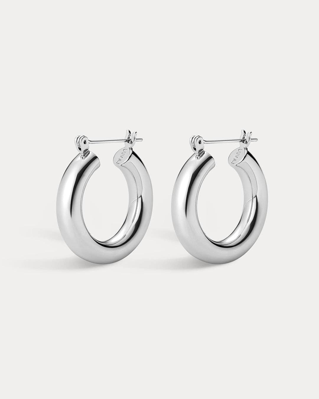 Silver Baby Amalfi Tube Hoops