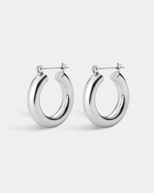 Silver Baby Amalfi Tube Hoops