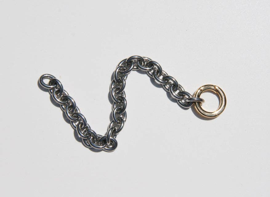 Two-Tone Rhodium Link & Chain Necklace