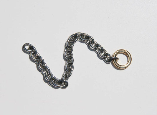 Two-Tone Rhodium Link & Chain Necklace