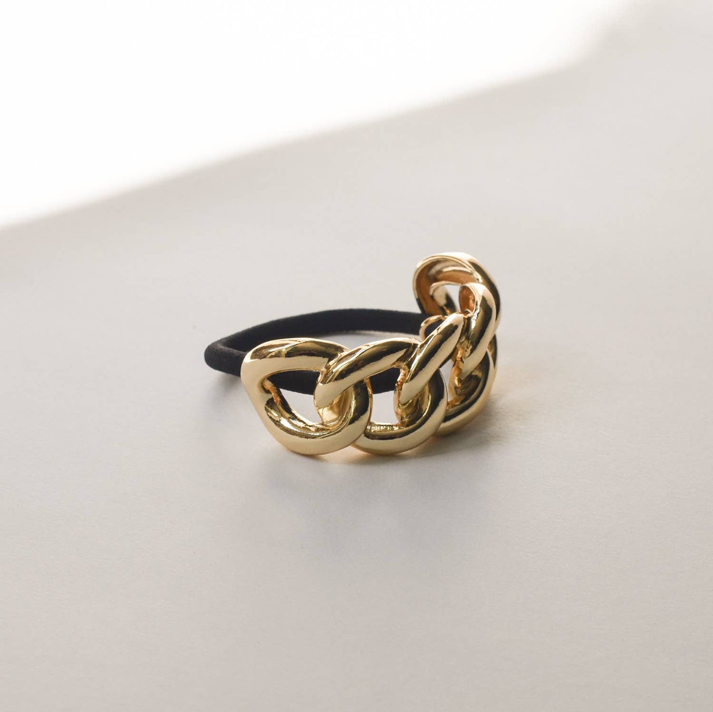 Gold Chain Metal Ponytail Cuff Hair Tie