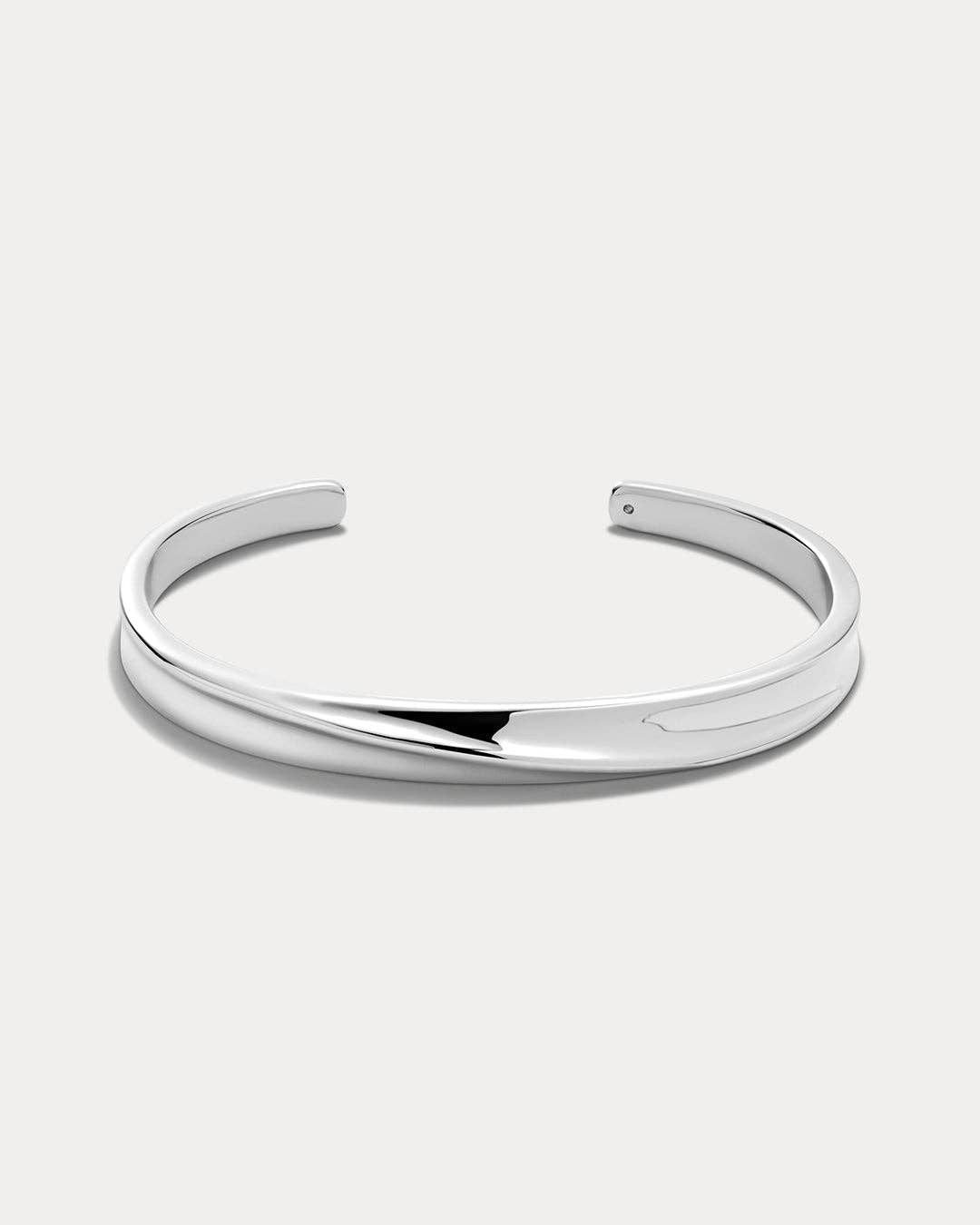 The Mercury Disc Bangle: Silver + Gold