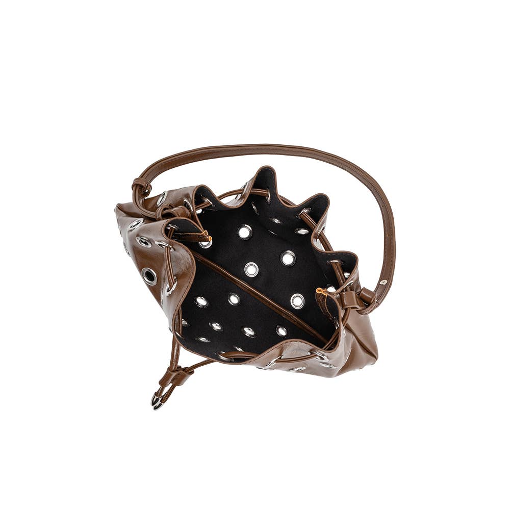 Paloma Chocolate Vegan Leather Shoulder Bag