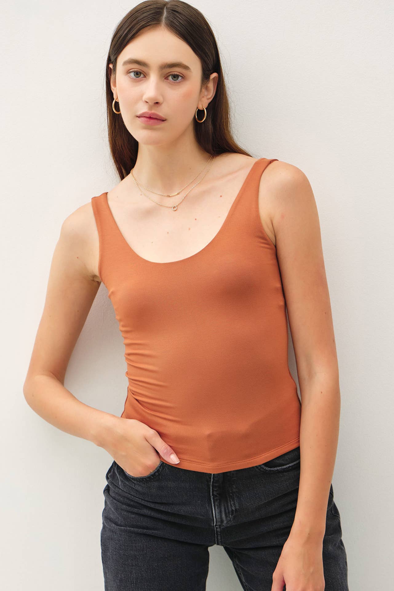 Scoop Neck Jersey Tank Top