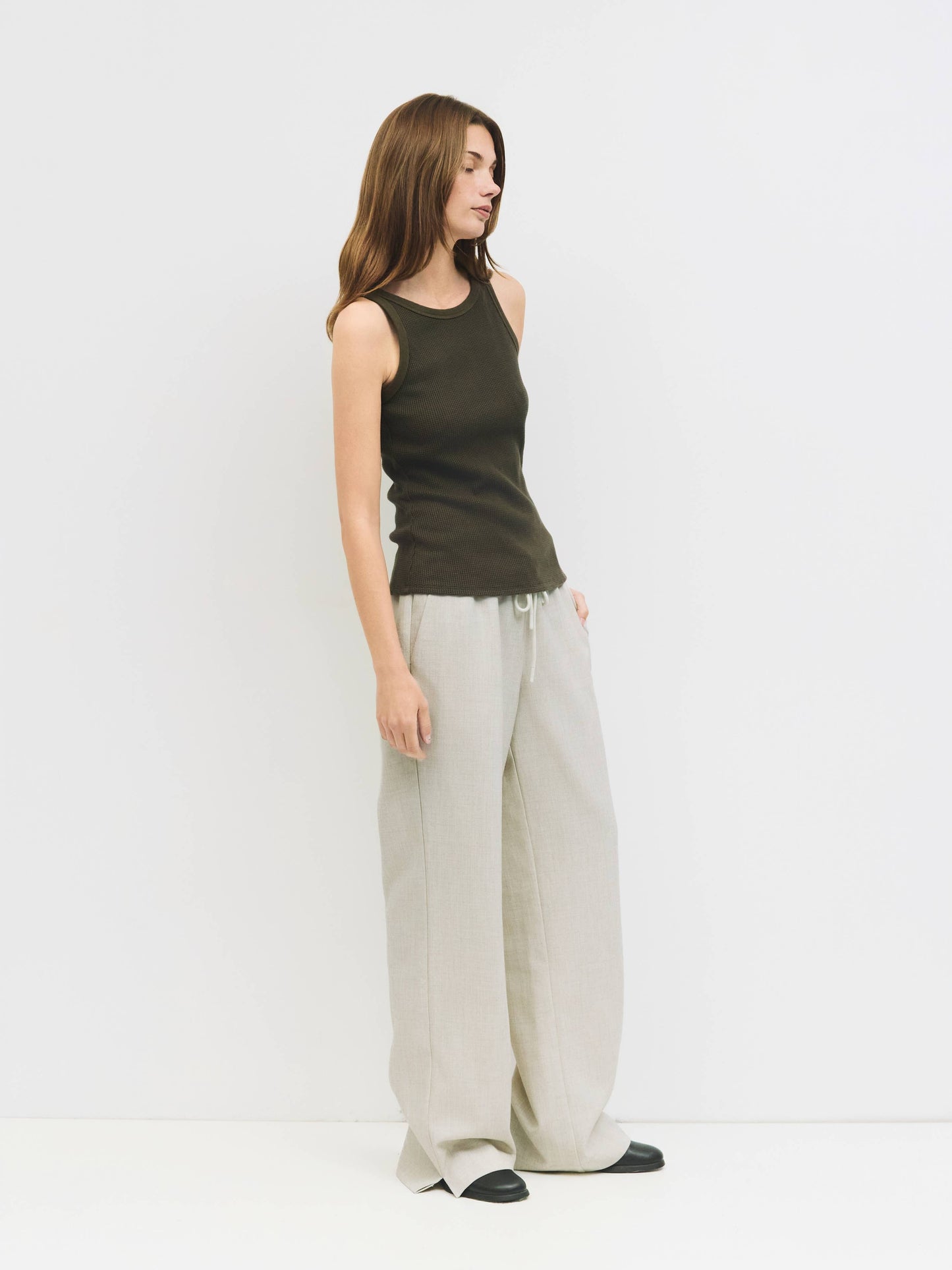 Pull-On Wide Leg Trouser Pant
