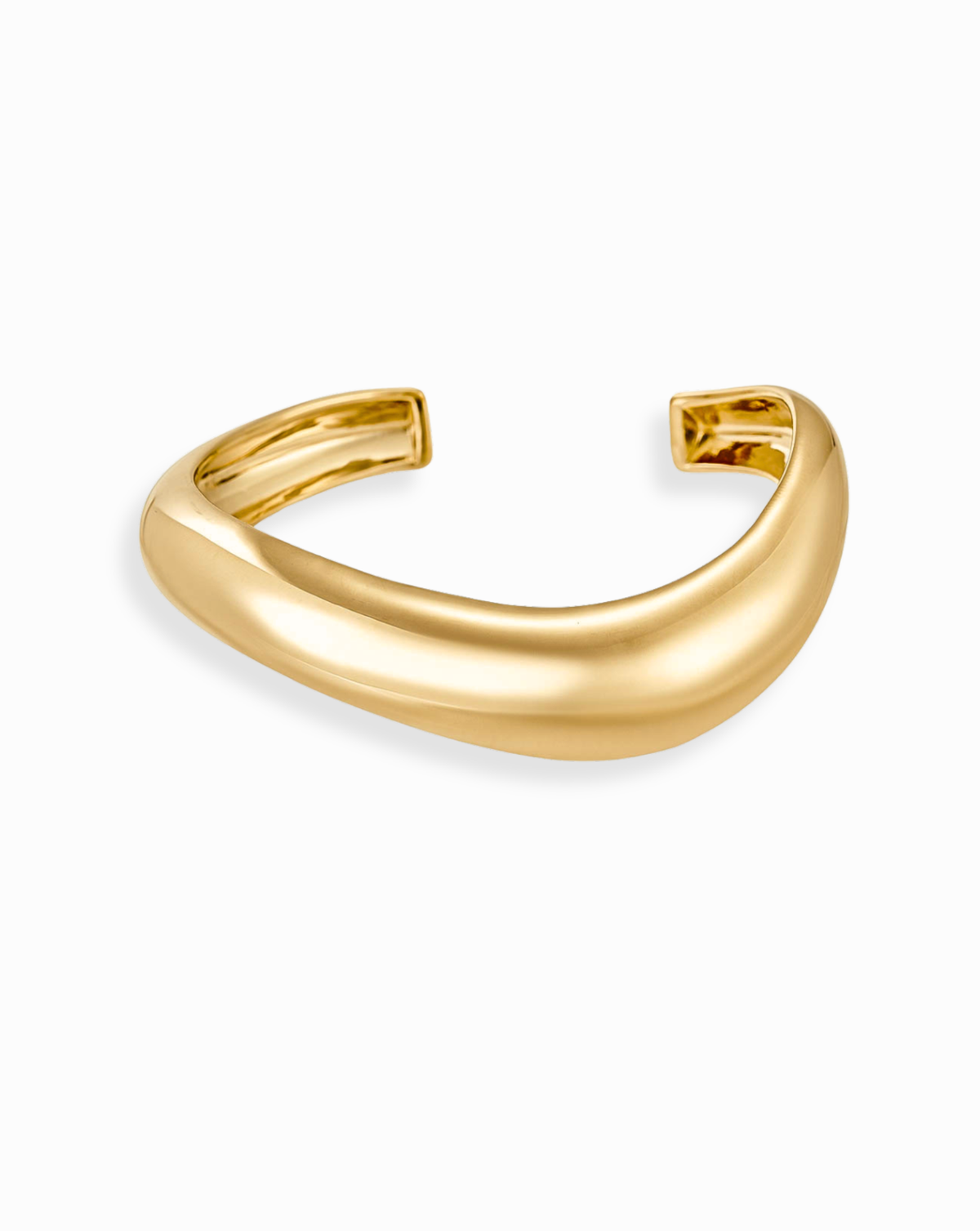 14k Gold Sculpted Cuff Bracelet