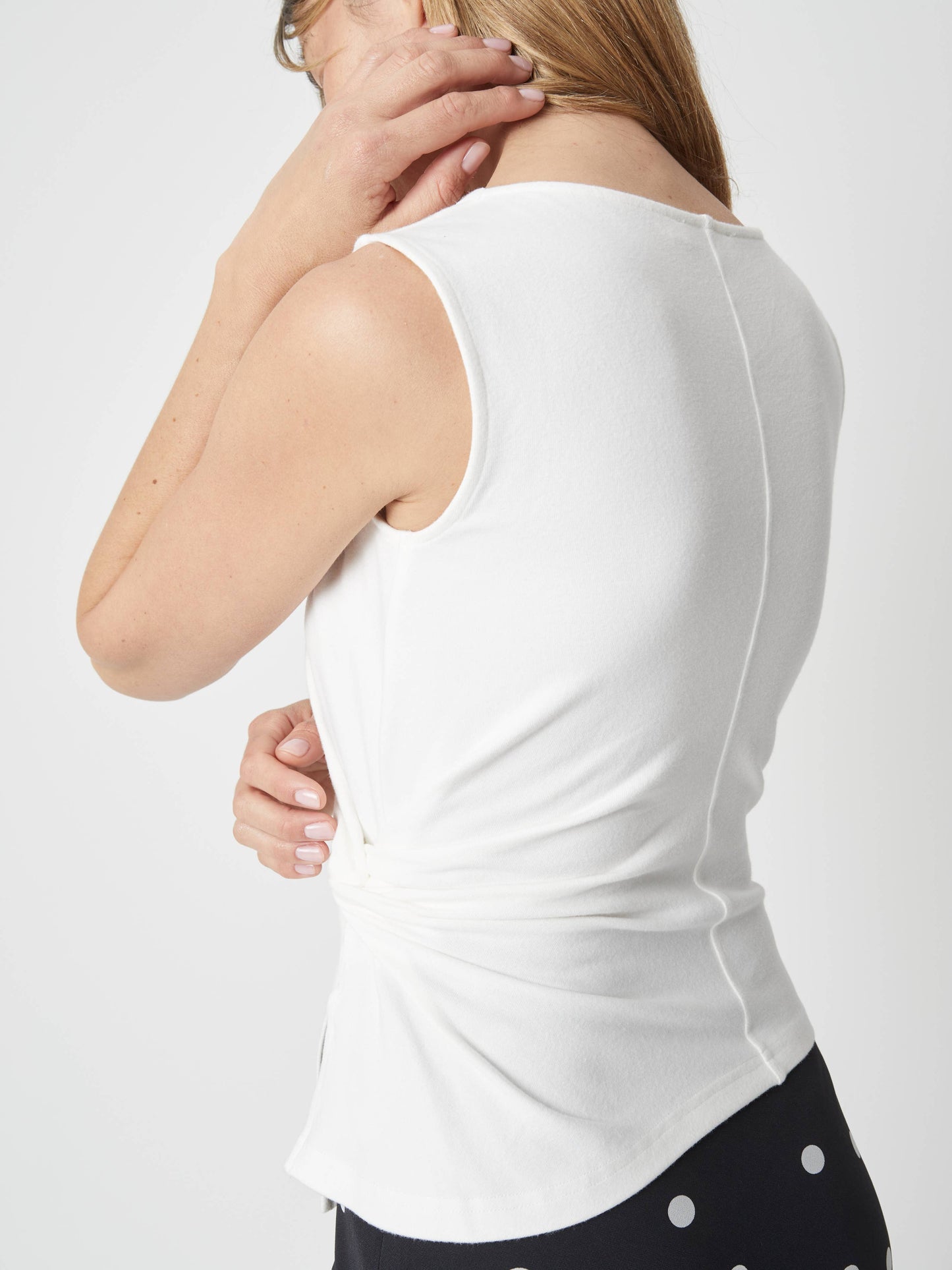 High Neck Knit Twist Top