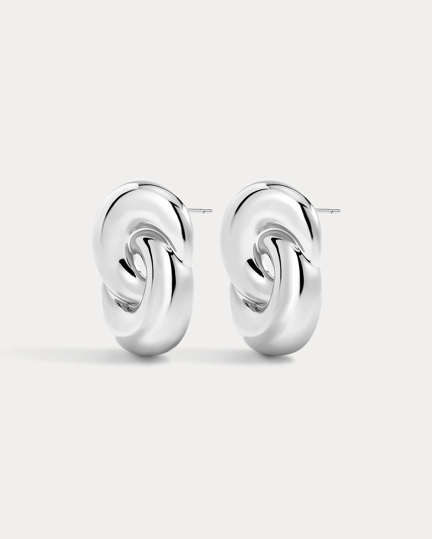 Silver Solstice Knot Studs