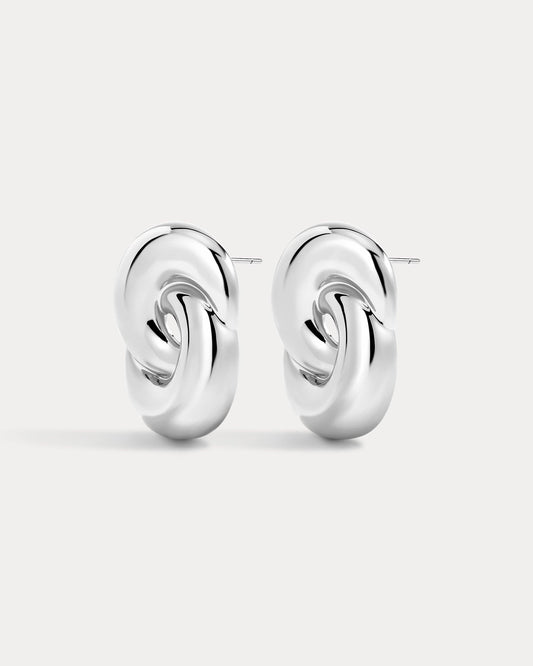 Silver Solstice Knot Studs
