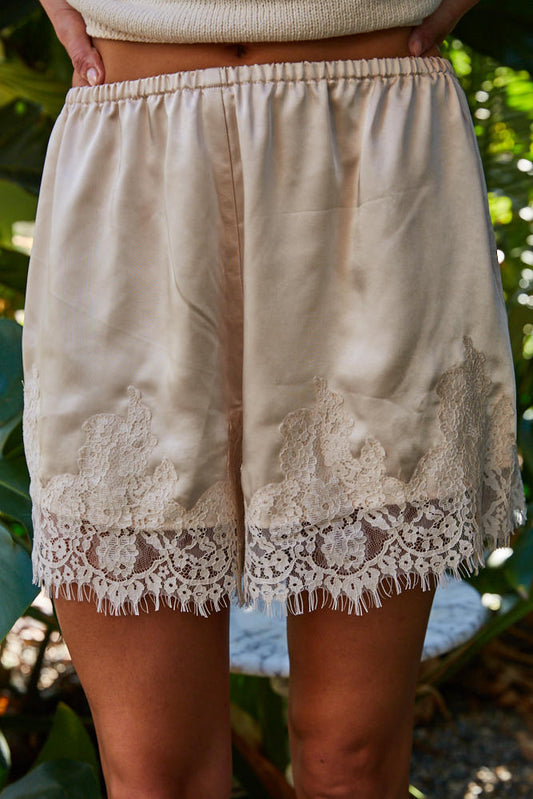 Satin Lace Shorts
