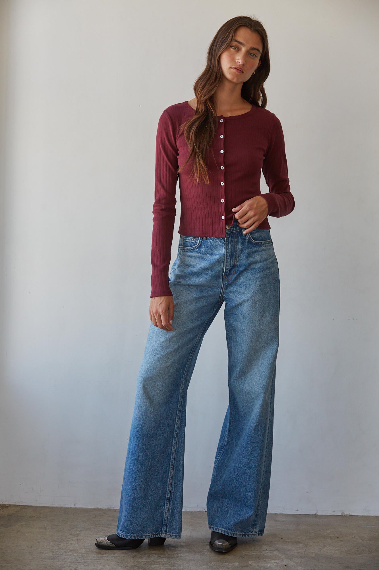 Pointelle Knit Cardigan