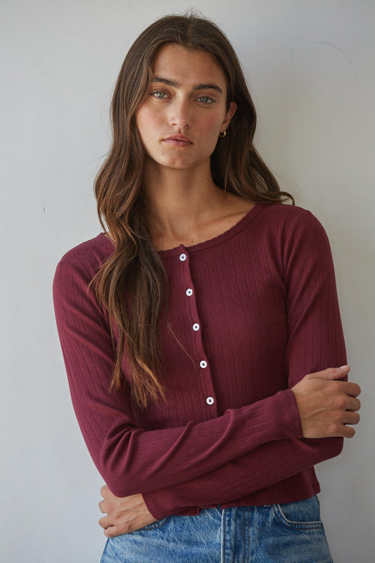 Pointelle Knit Cardigan