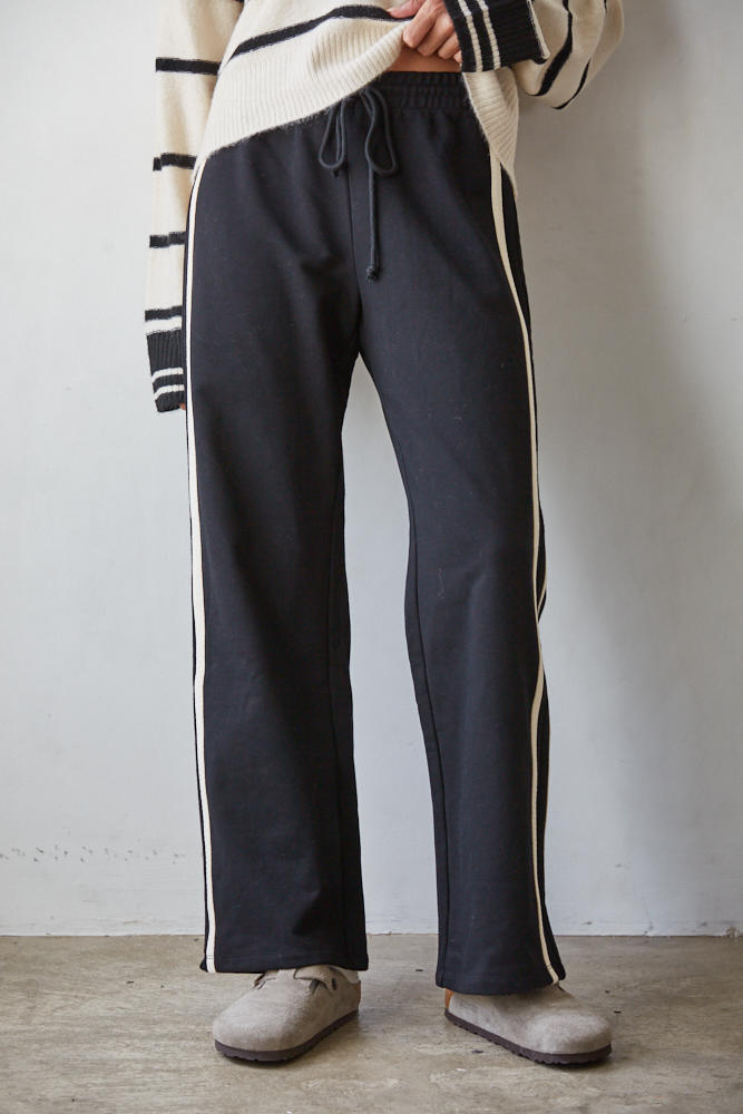 French Terry Striped Lounge Pant