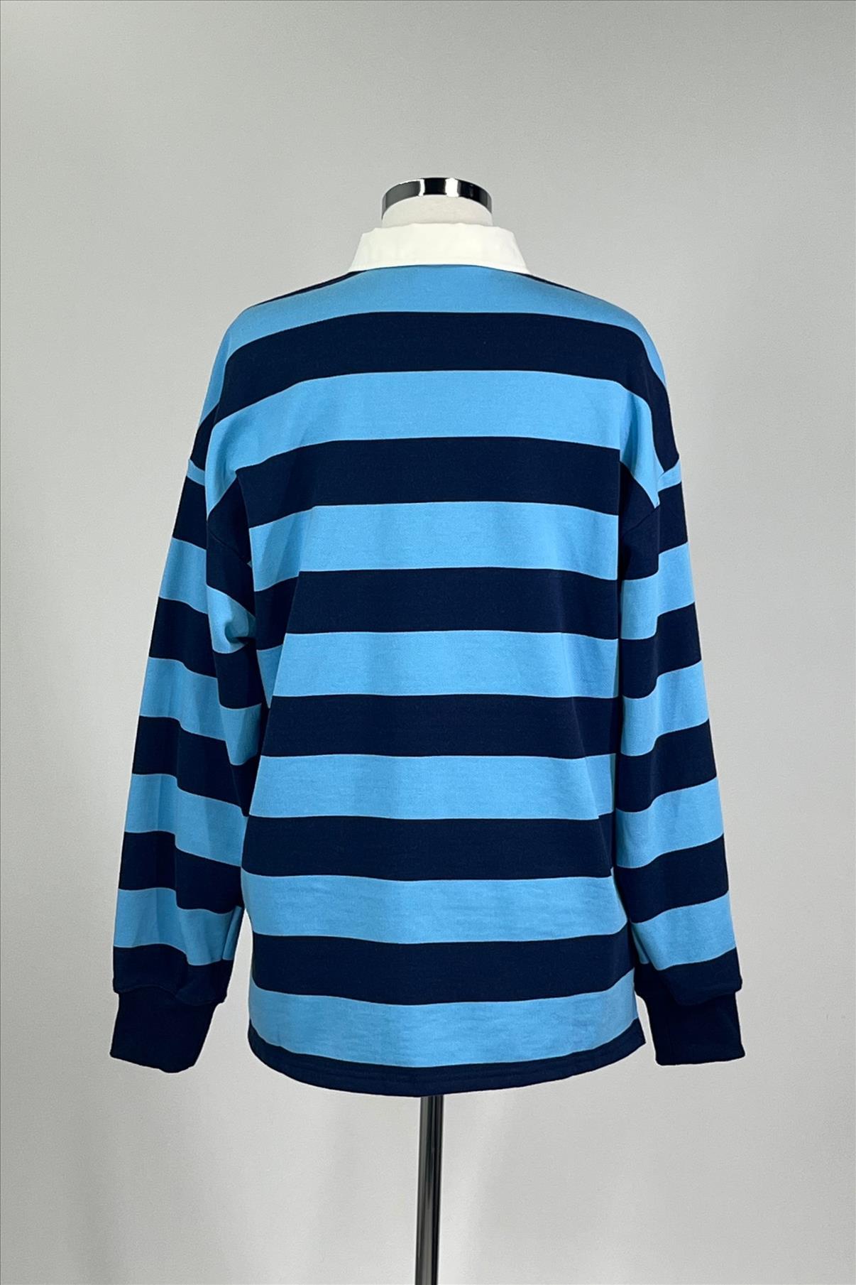French Terry Rugby Pullover Top