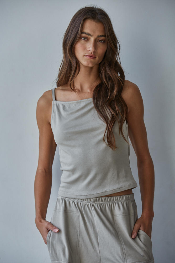 Square Neck Jersey Cami Top