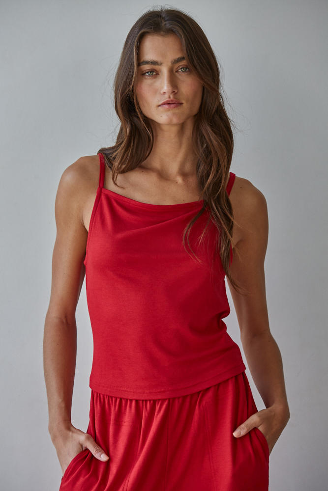 Square Neck Jersey Cami Top