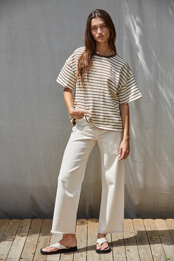 Striped Oversized Cotton Tee