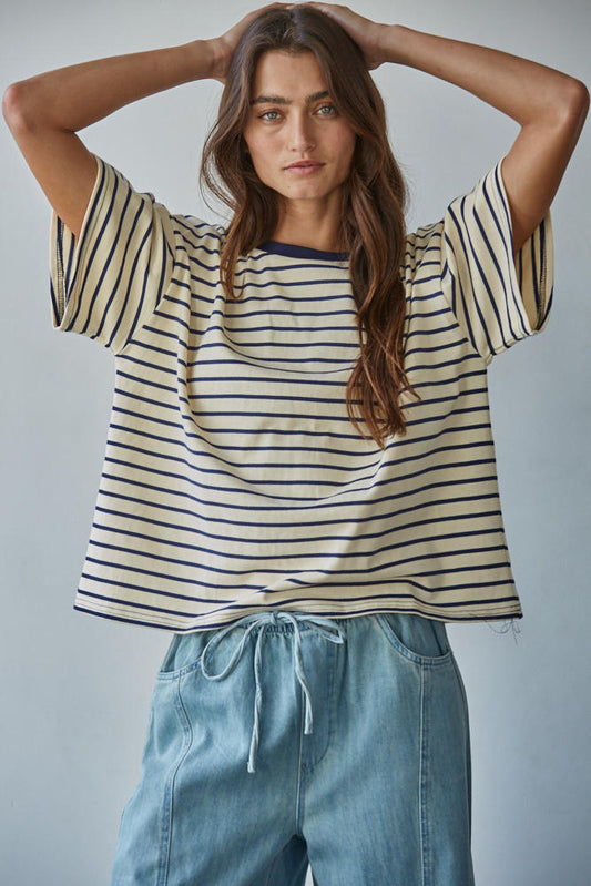 Striped Oversized Cotton Tee