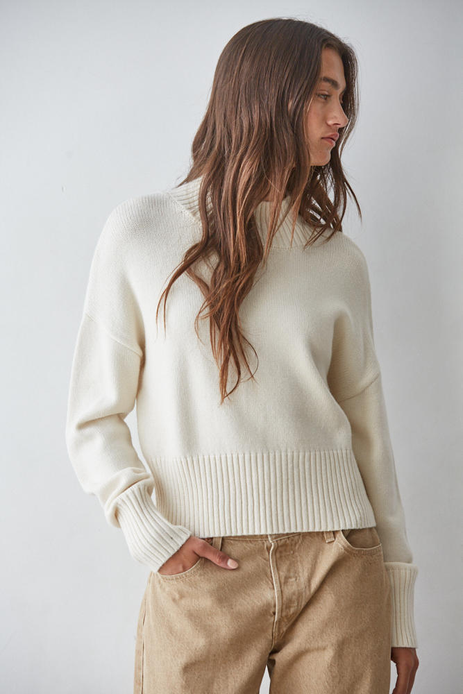 Soft Mock Neck Sweater
