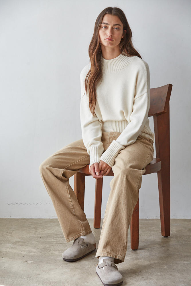 Soft Mock Neck Sweater