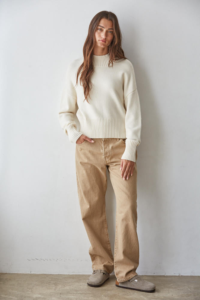 Soft Mock Neck Sweater