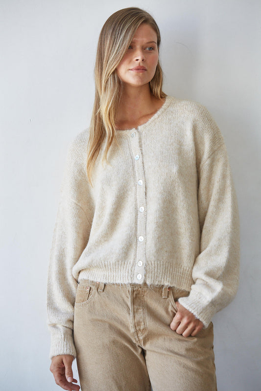 Cream Soft Knit Cardigan