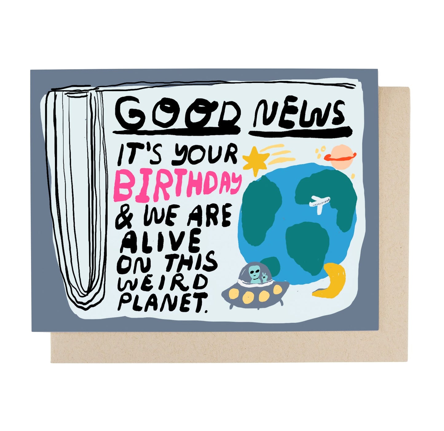 Good News Birthday Greeting Card