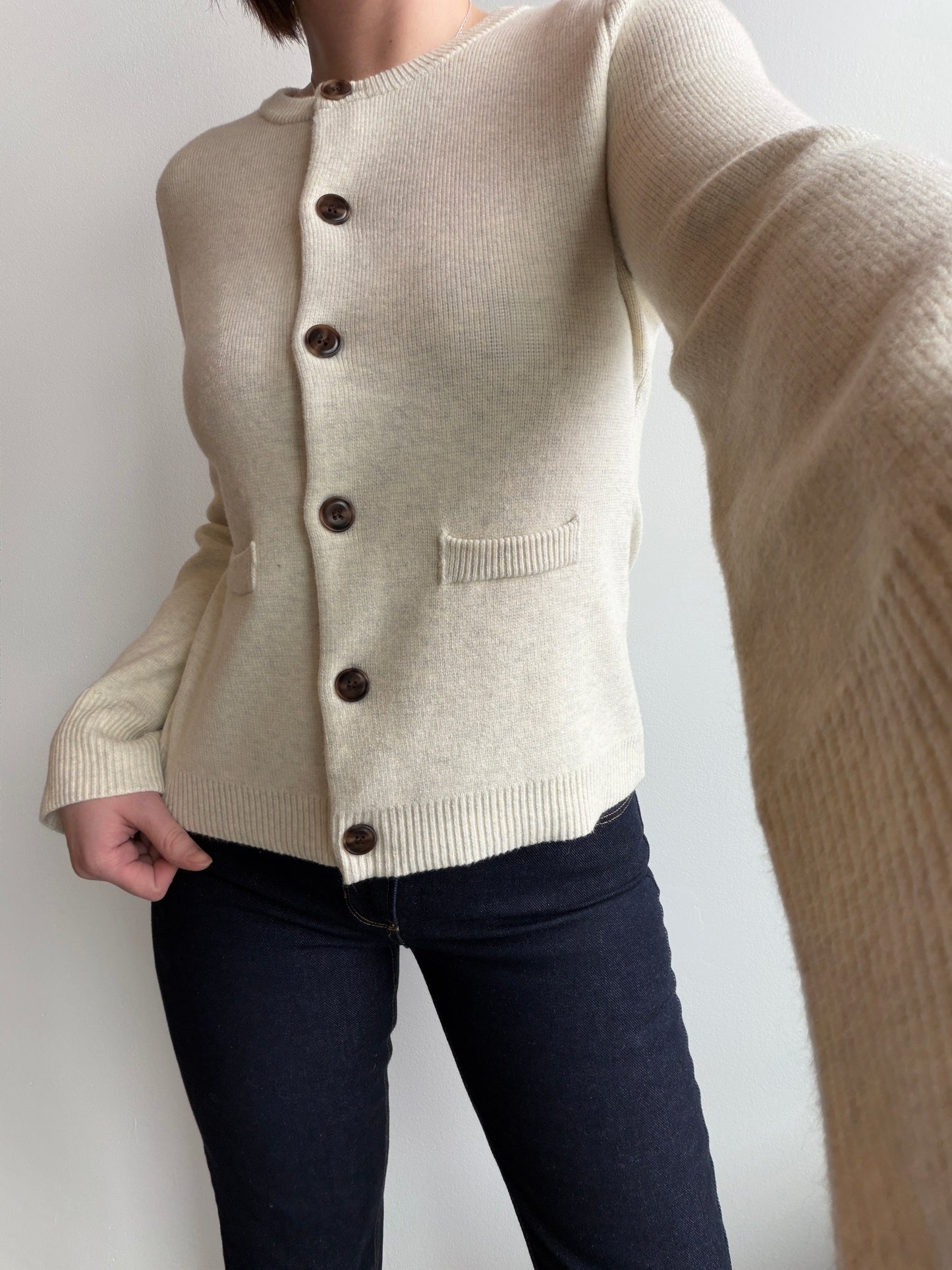 Bell Sleeve Buttoned Cardigan