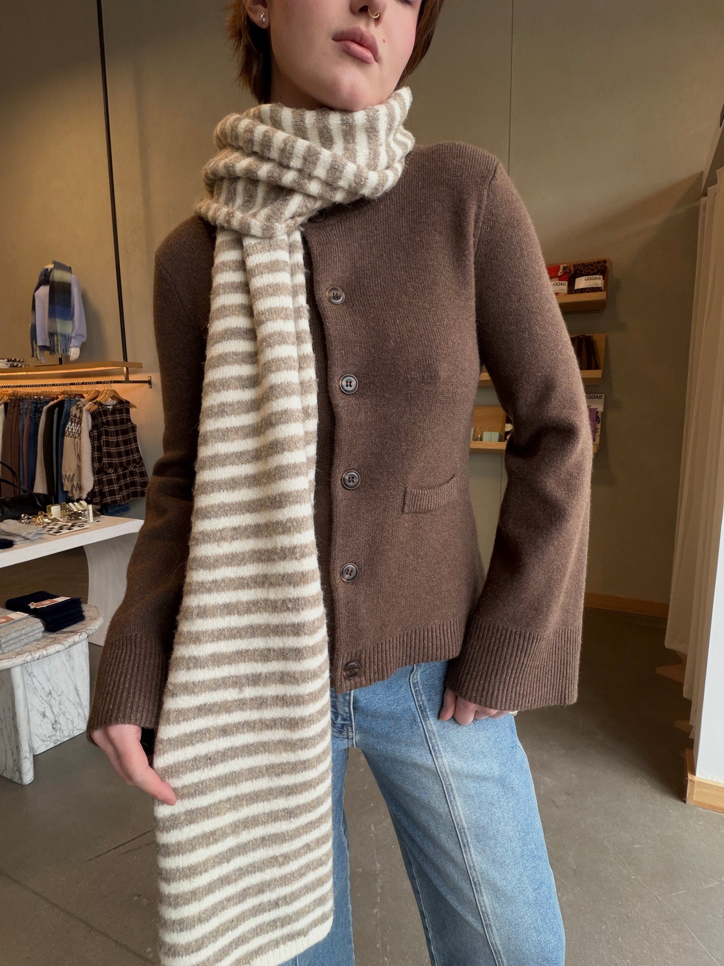 Bell Sleeve Buttoned Cardigan