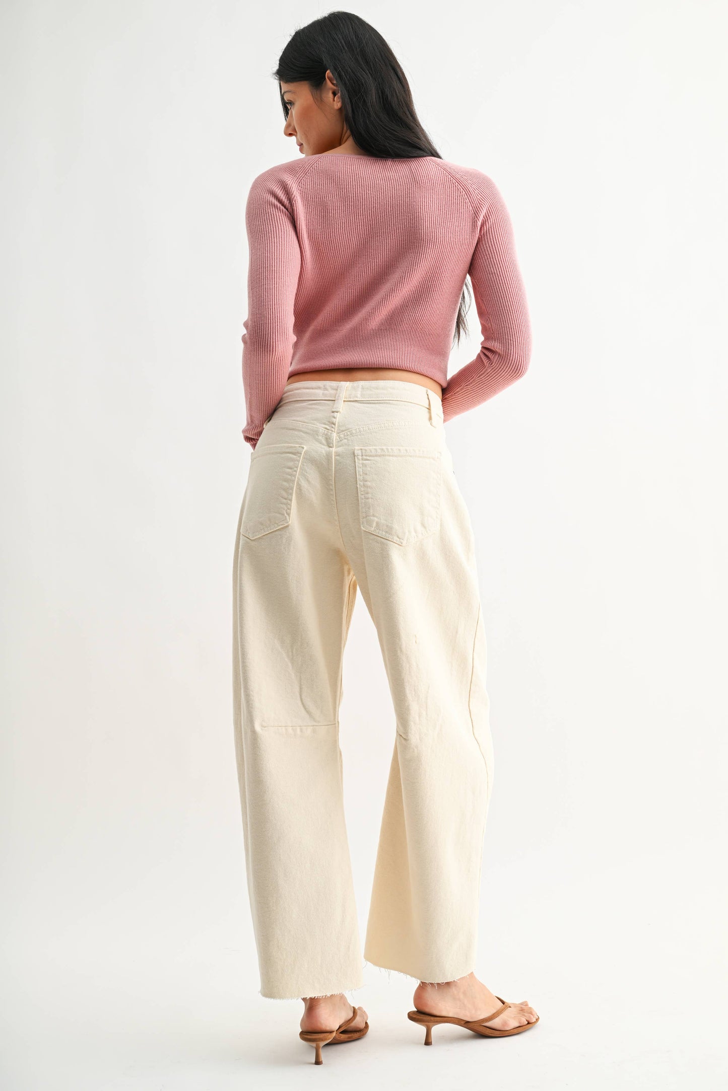 Almond Seamed Barrel Jean