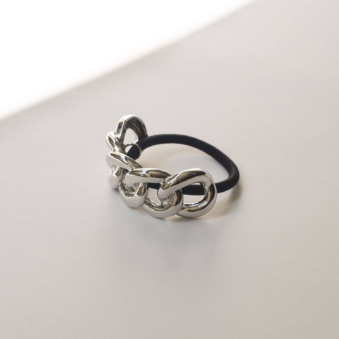 Silver Chain Metal Ponytail Cuff Hair Tie