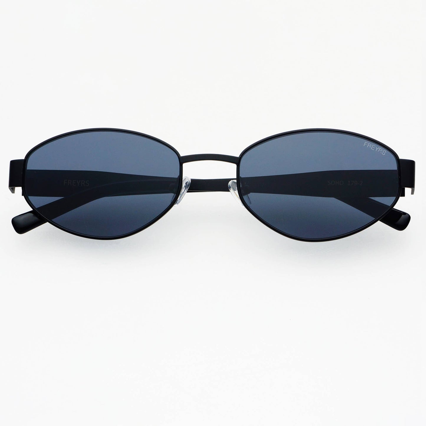 Soho Black Oval Sunglasses