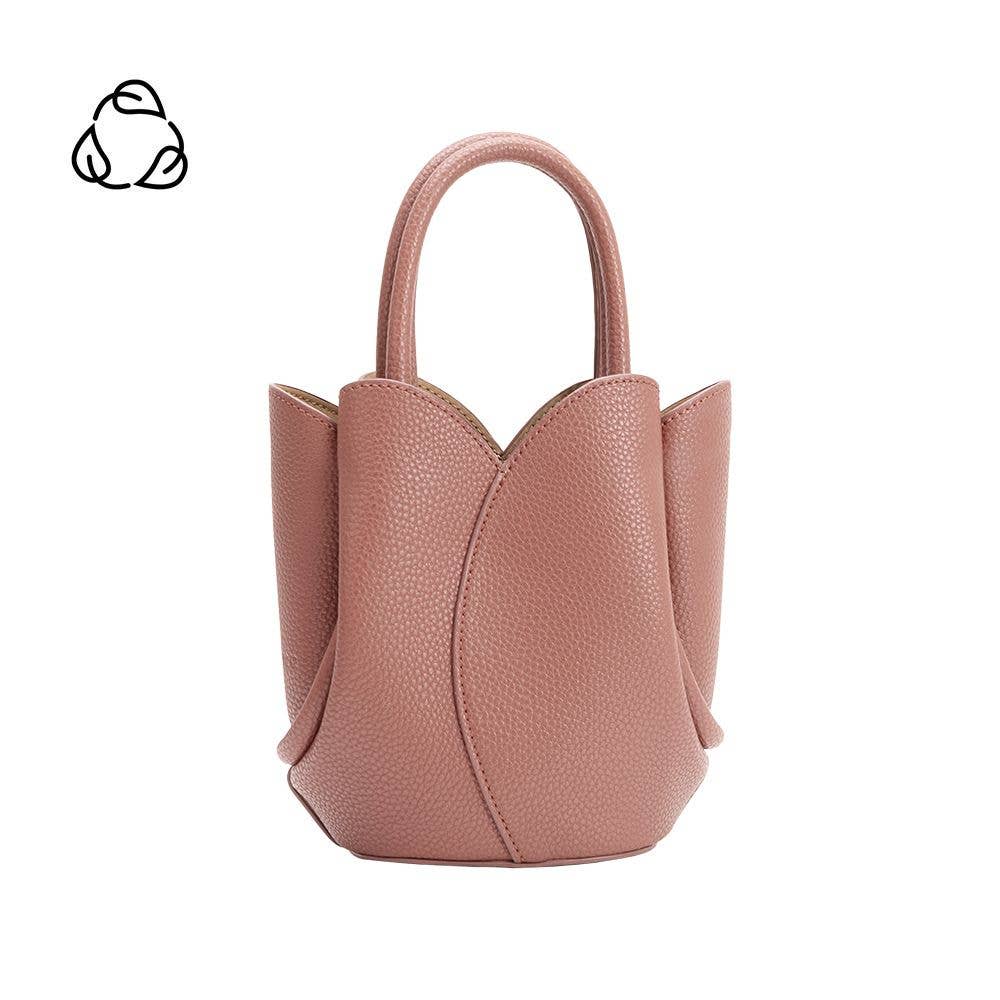 Tulip Mini Rose Vegan Leather Top Handle