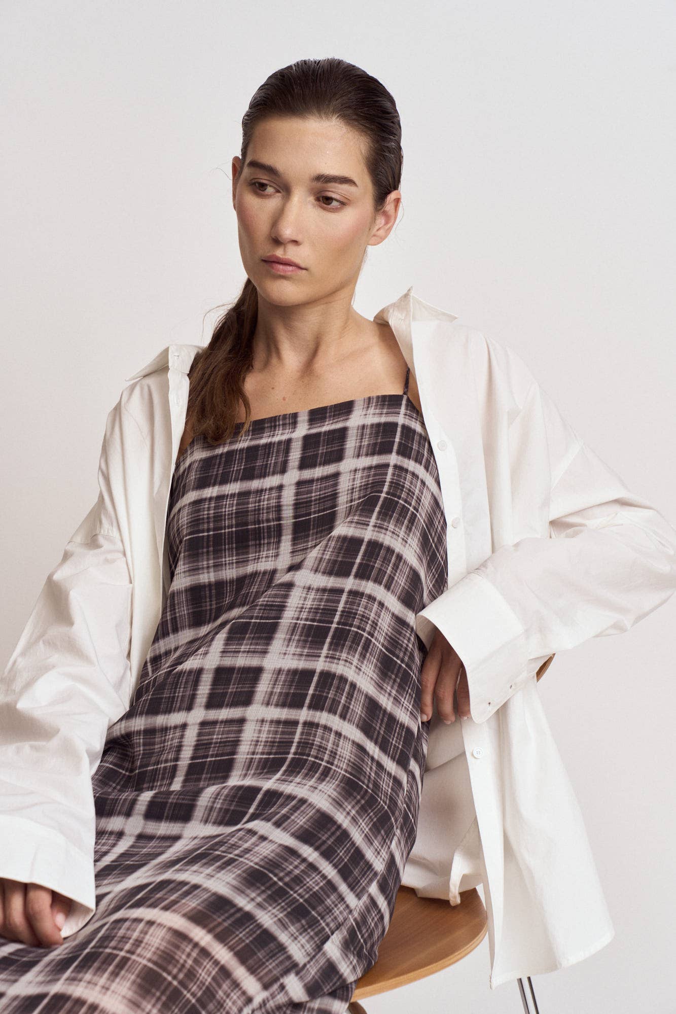 White Cotton Oversized Button-Up Shirt
