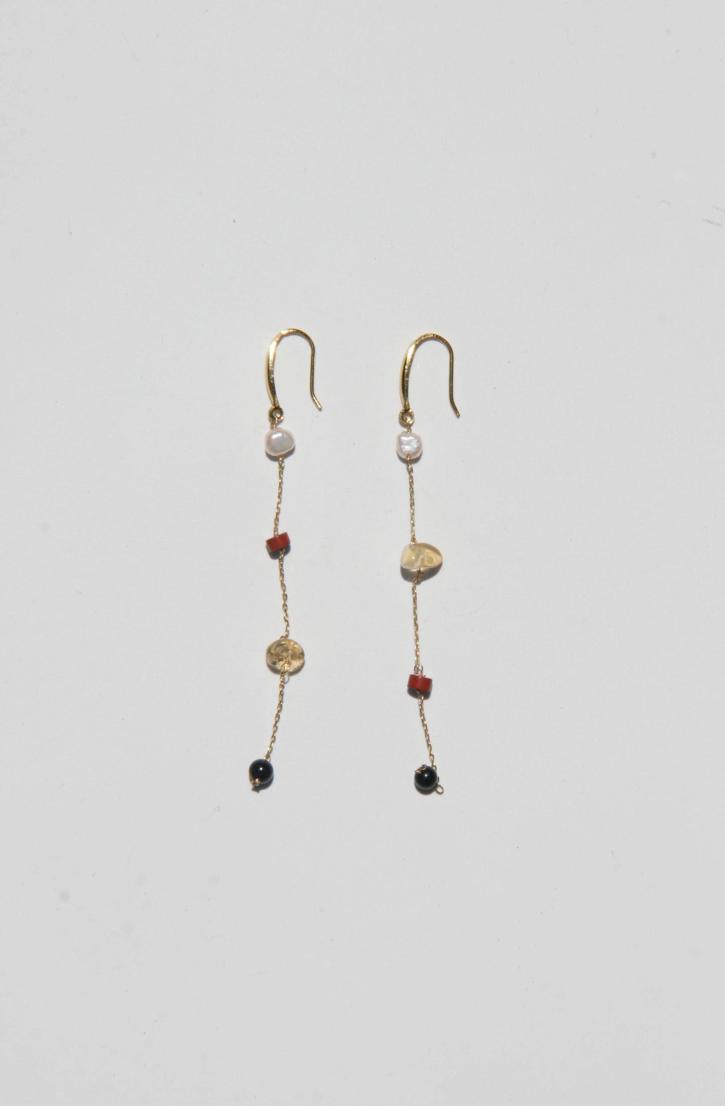 Multi-Stone Linear Drop Earrings