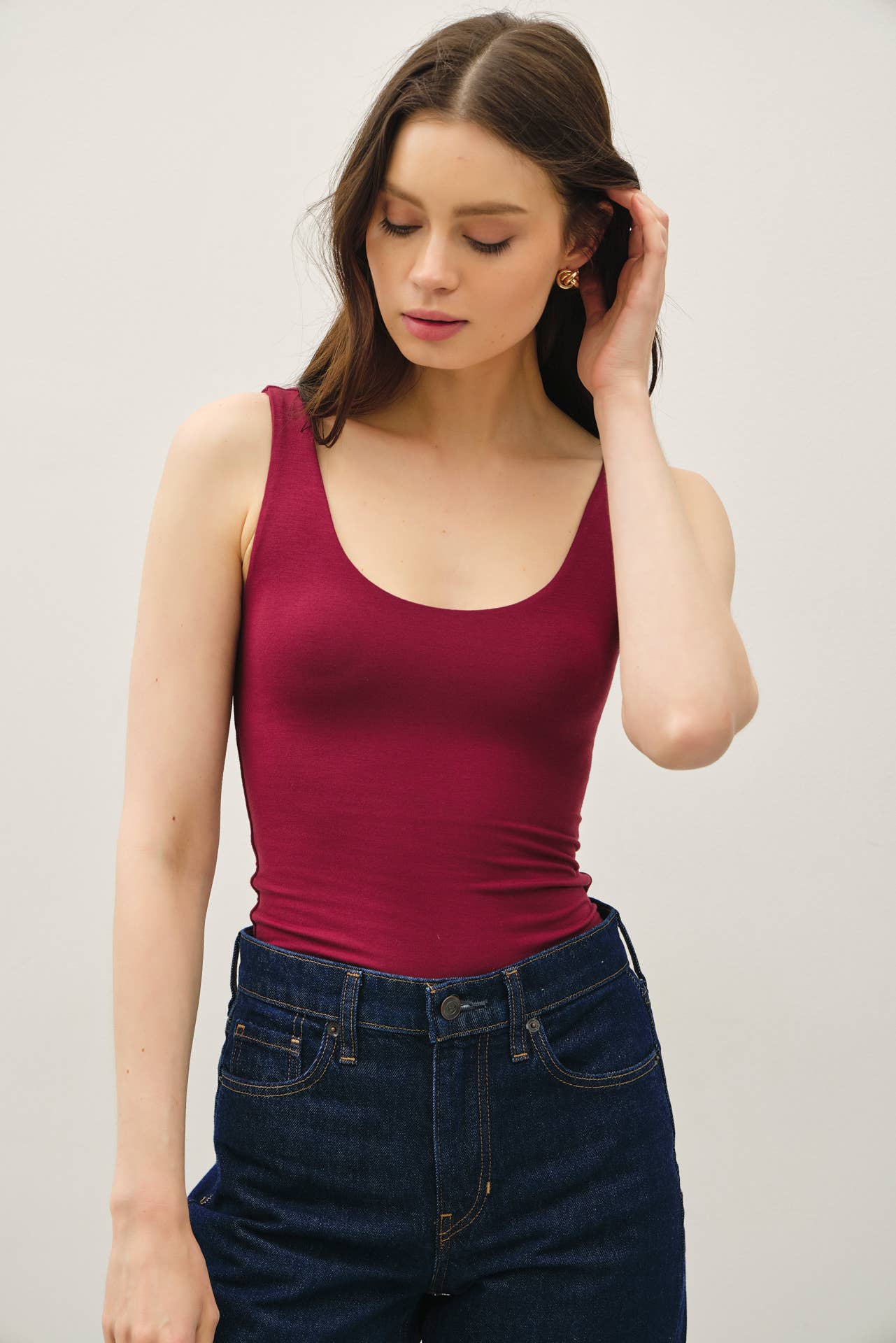 Scoop Neck Jersey Tank Top