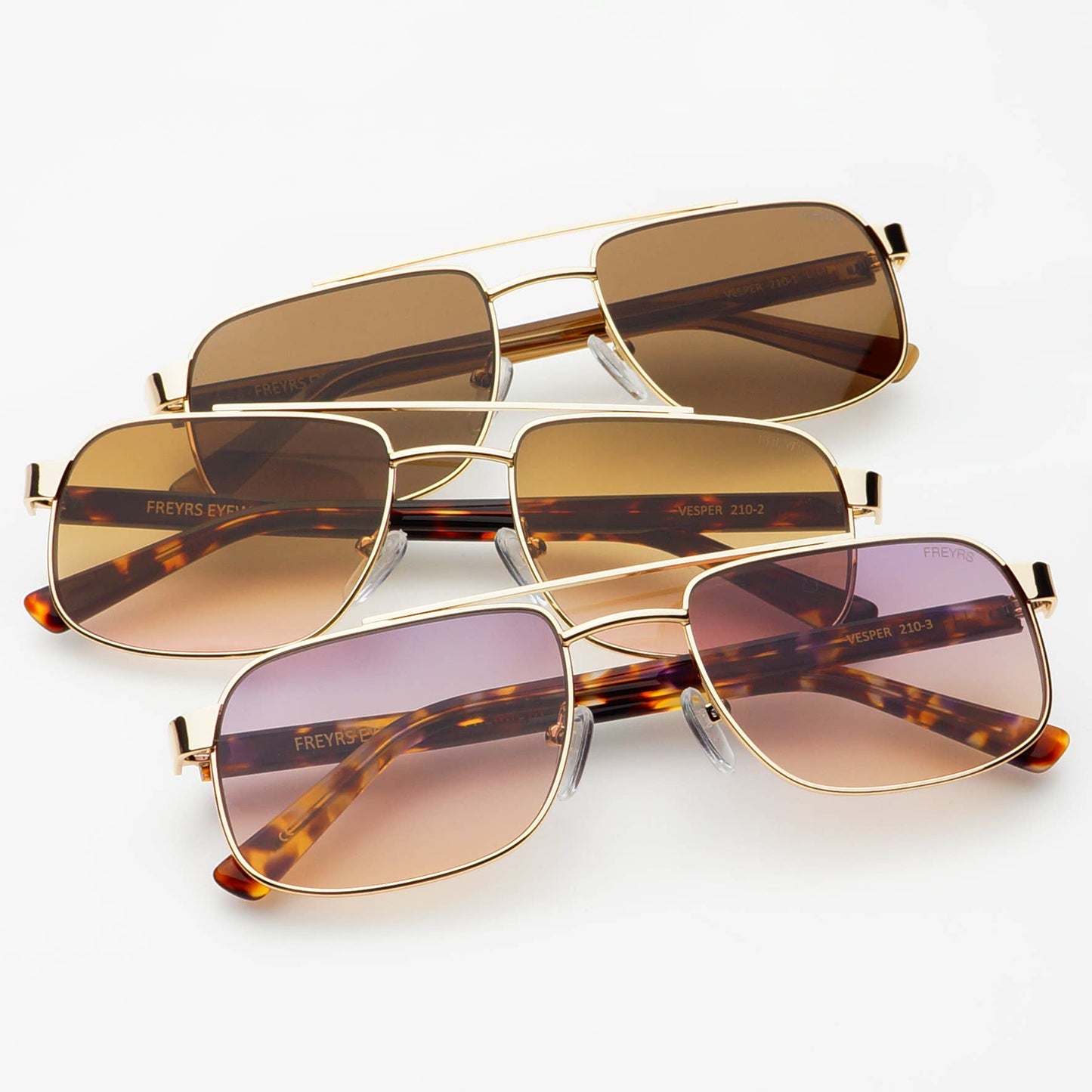 Vesper Brown Pink Aviator Sunglasses