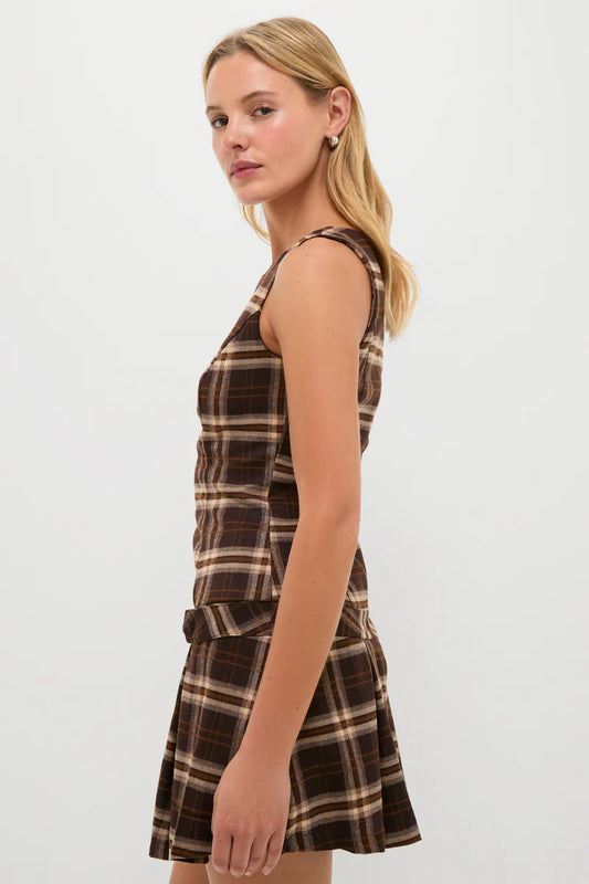 Plaid Drop-Waist Mini Dress